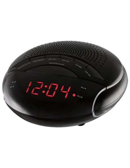 Radio reloj despertador nevir nvr  335dd negro sintonizador am  fm
