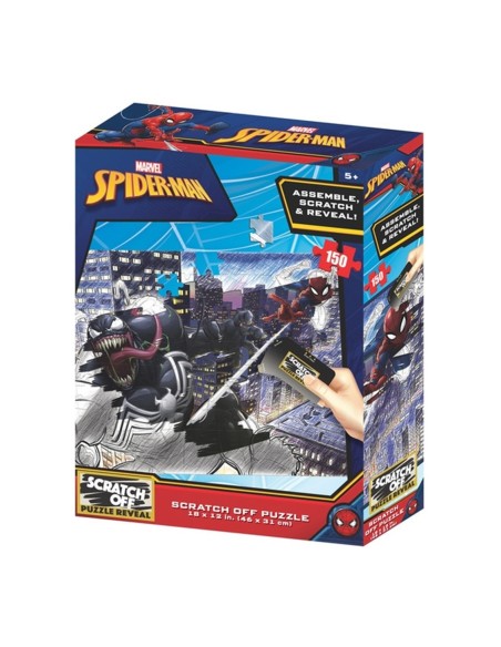 Puzzle para rascar prime 3d marvel spiderman vs venom 150 piezas