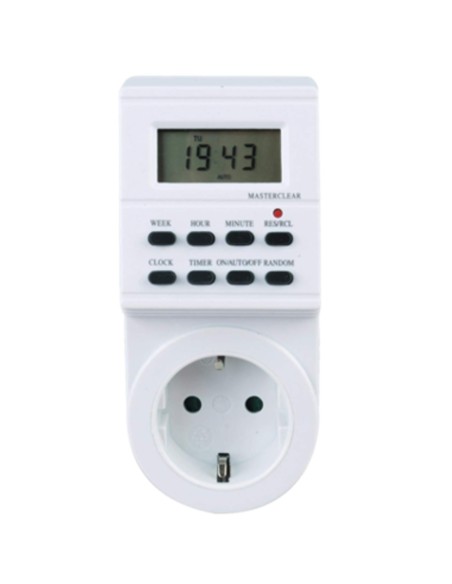 Programador silver electronic digital  semanal  3600w  250v  16a  50hz  ip 20  ajustable mult