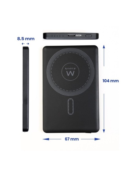 Powerbank ewent ew1160 ultraslim magsafe 5000mah