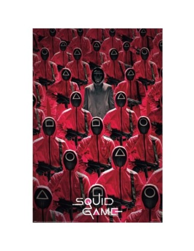 Poster el juego del calamar miembros de la organizacion y jefe