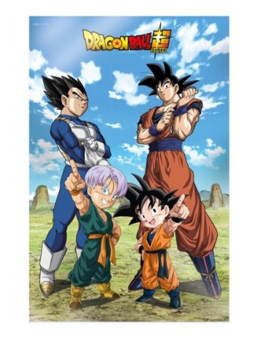 Poster 3d 58x38cm battle of gods goku vegeta family dragon ball super