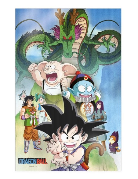 Poster 3d 38x58cm shenron and heroes dragon ball