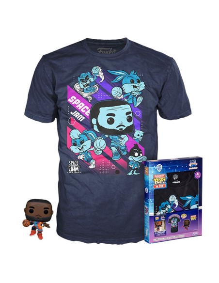 Pop y tee space jam looney tunes funko lebron james  camiseta pack 10 unidades todas las tallas