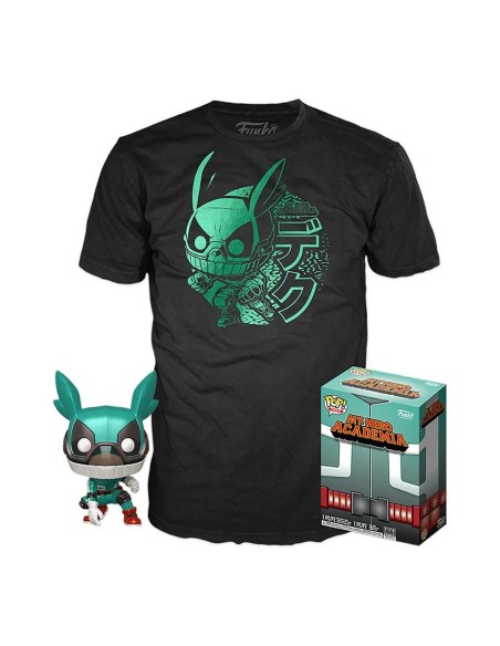 Pop y tee my hero academia deku con casco full mech suit funko  camiseta talla l