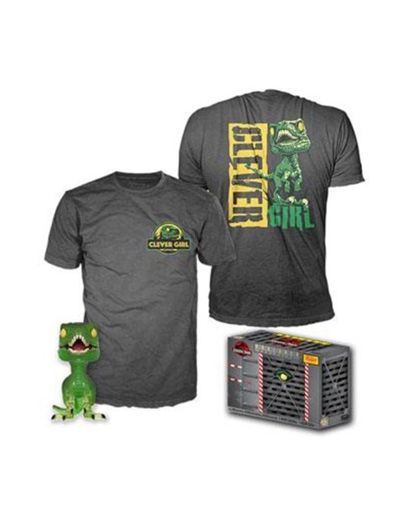 Pop y tee jurassic park clever raptor funko  camiseta talla l