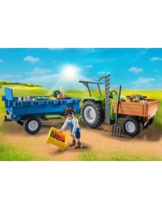 Playmobil tractor con remolque