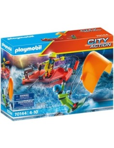 Playmobil rescate maritimo  rescate de kitsurfer con bote