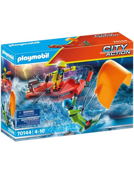 Playmobil rescate maritimo  rescate de kitsurfer con bote