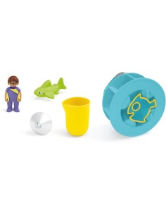 Playmobil junior aqua rueda de agua con bebé tiburón