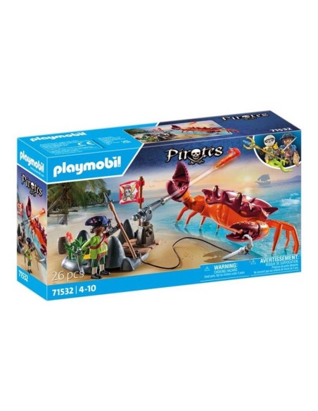 Playmobil batalla con el cangrejo gigante