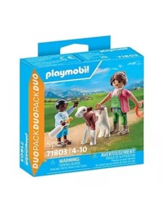 Playmobil  granjera con ternero