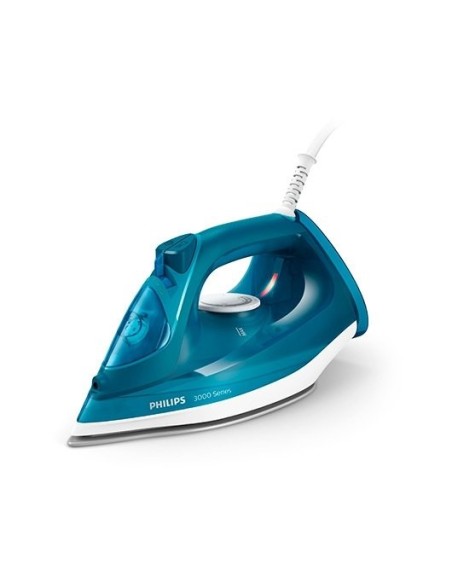Plancha de vapor philips easyspeed dst3040  70 azul 2400w  vapor continuo  suela ceramica  vapor