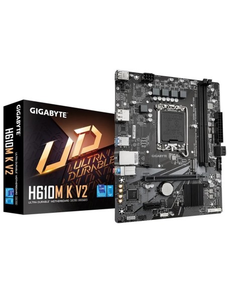 Placa base gigabyte h610m k v2 matx lga 1700  2x ddr5  2x sata 6gb  s