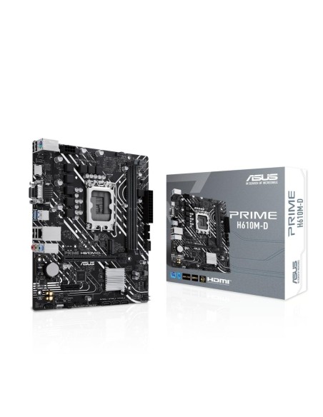 Placa base asus intel prime h610m  d socket 1700 ddr5 x2 max 96gb 4800mhz d  sub hdmi matx