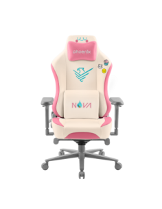 Phoenix nova cream editión silla alta gama fabricada en cuero color crema y rosa