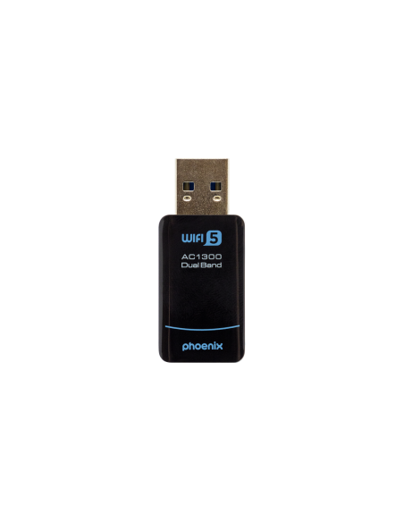 Phoenix nano adaptador usb receptor red inalámbrico 1300mbps dual band