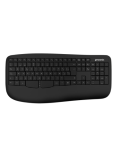 Phoenix k201 teclado ergonomico inalambrico 2 4ghz negro