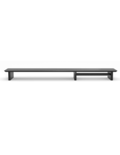 Phoenix harmony estante elevador de monitor en madera para escritorio negro con bandeja forrada en f