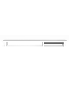 Phoenix harmony estante elevador de monitor en madera para escritorio blanco con bandeja forrada en