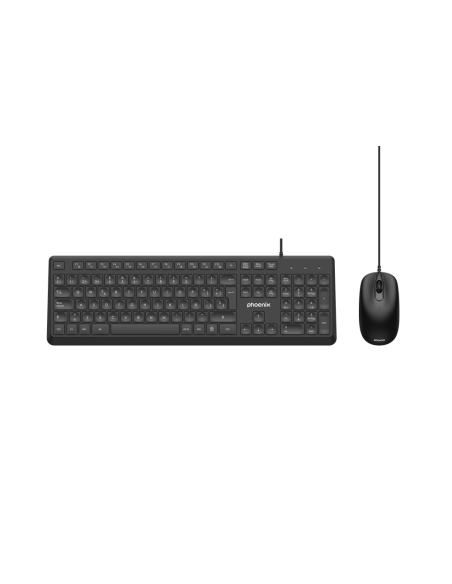 Phoenix combo teclado multimedia  ratón con cable usb 1200dpi