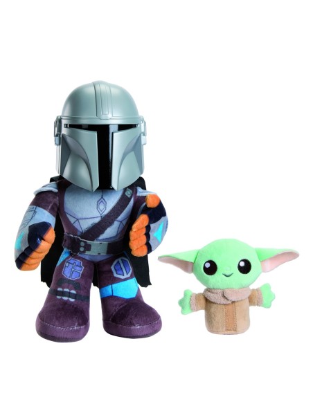 Peluche mattel star wars clan de dos mandalorian y grogu