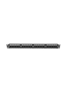 Patch panel lanberg cat 5e utp 24 puertos 1u rack 19 negro