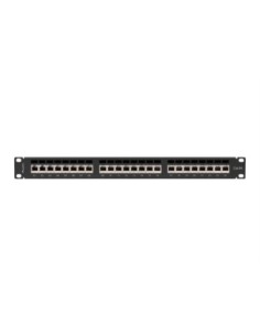 Patch panel lanberg 24 puertos 1u cat 6a ftp 19 pulgadas negro