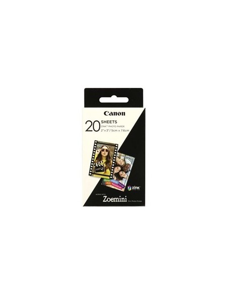 Papel fotografico canon zp  2030 20 hojas zink para zoemini