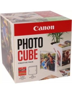 Papel canon pp  201 5x5 pulgadas 40 hojas  marco fotos xlboom acrílico 13x13cm  photo cube whit