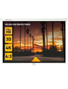Pantalla manual videoproyector pared y techo phoenix 100´´ ratio 43  169 2m x 1 5m posicion ajust