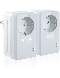 Pack x2 adaptadores de red linea electrica 500mbps powerline con enchufe tp  link