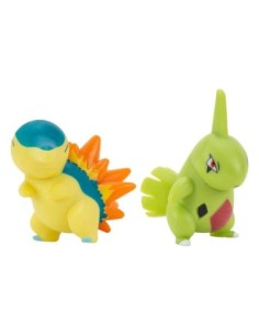 Pack de 2 figuras jazwares pokemon batalla cyndaquil y larvitar 5 cm