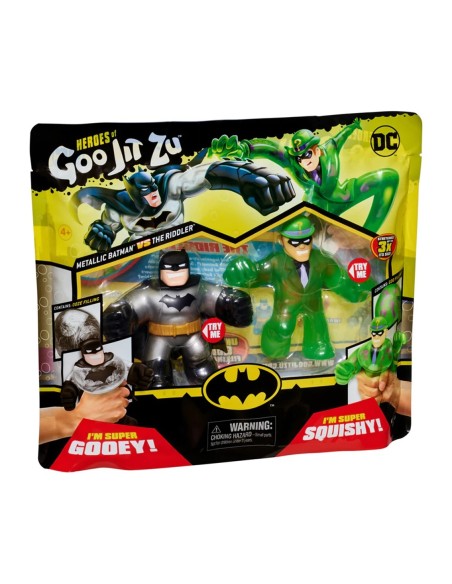Pack de 2 figuras bandai goo jit zu dc héroes batman vs the riddler