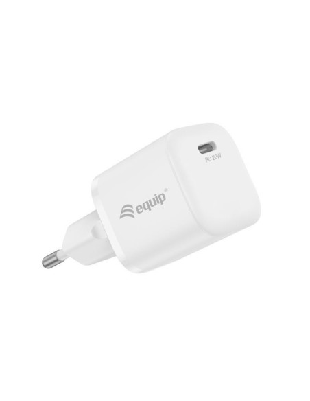 Pack 25 unidades cargador de pared equip 245530 pd 1 x usb tipo c  20w  carga rapida