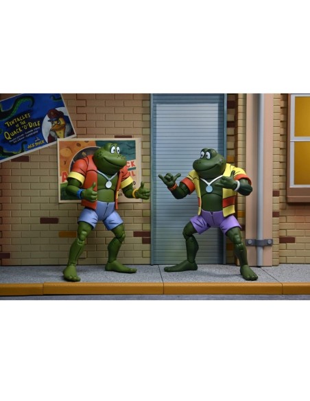 Pack 2 figuras neca ranas napoleon y atilla 18 cm scale action figure tmnt cartoon re  run