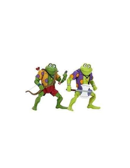 Pack 2 figuras neca ranas genghis y rasputin scale action figure tmnt cartoon re  run