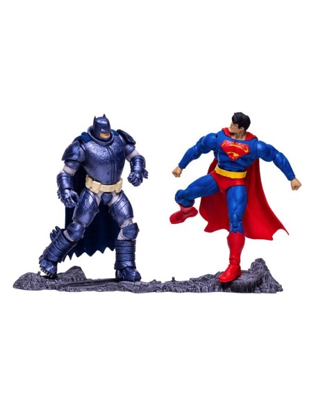 Pack 2 figuras mcfarlane toys collector multipack superman vs  armored batman