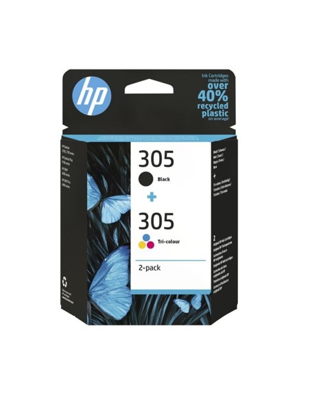 Pack 2 cartucho tinta hp 305 negro y color 1255 23xx 27xx 41xx deskjet plus 41xx envy 60xx 6420 envy
