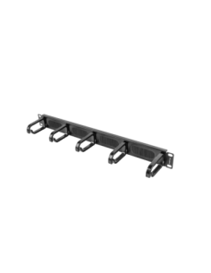 Organizador de cables lanberg 5 anillos 19 pulgadas 1u tipo b negro