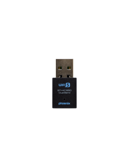 Nano adaptador phoenix receptor de red wifi bluetooth 2 en 1 650mbps dual band