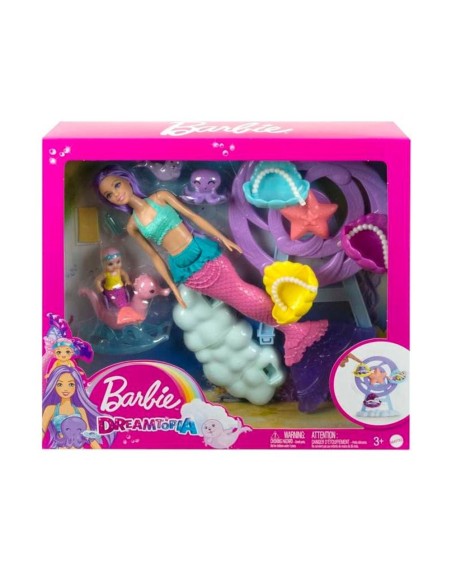 Muñeca barbie mattel sirena juego de cuidado con merbaby y foca