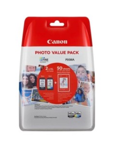 Multipack canon pg 545 xl cl 546 xl  papel 50 hojas con alarmado