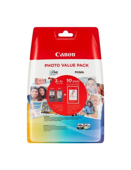 Multipack canon pg  540l  cl  541xl  papel fotografico