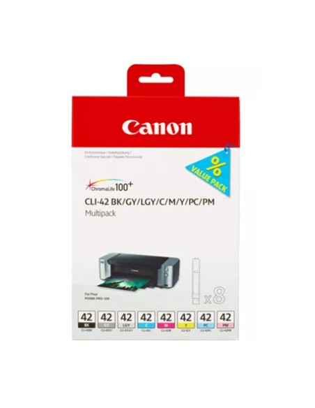 Multipack canon cli  42bk  c  m  y  pm  pc  gy  lgy pack 8