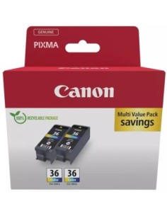 Multipack canon cli  36 c  m  y 2 unidades