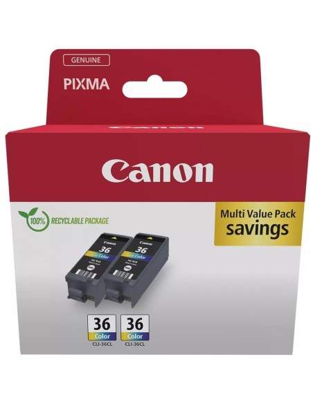 Multipack canon cli  36 c  m  y 2 unidades