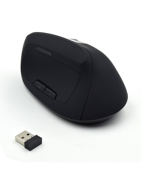 Mouse raton vertical ergonomico ewent ew3158 usb  1600dpi  negro