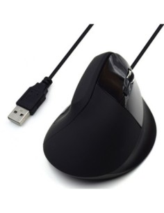 Mouse raton vertical ergonomico ewent ew3157 usb  1800dpi  negro