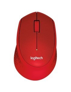 Mouse raton logitech m330 optico wireless inalambrico silent plus rojo